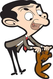Mr. Bean geht nicht ohne seinen hei&szlig;geliebten Teddy aus dem Haus.