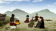 L-R: Katara, Momo, Toph, Sokka, Aang L-R: Katara, Momo, Toph, Sokka, Aang
