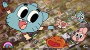 "Die fantastische Welt von Gumball", "Das Ende." Gumball und Darwin glauben, dass die Welt in 24 Stunden untergeht und beschließen daher die verbleibende Zeit so gut wie möglich zu nützen. "Die fantastische Welt von Gumball", "Das Ende." Gumball und Darwin glauben, dass die Welt in 24 Stunden untergeht und beschließen daher die verbleibende Zeit so gut wie möglich zu nützen.