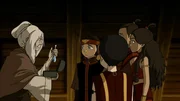 L-R: Hama, Aang, Toph, Sokka, Katara L-R: Hama, Aang, Toph, Sokka, Katara