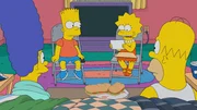 (v.l.n.r.) Marge; Bart; Lisa; Homer