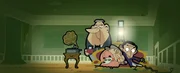 Binky (2.v.l.), Mr. Bean (r.) Binky (2.v.l.), Mr. Bean (r.)