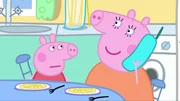 L-R: Peppa Pig, Mummy Pig