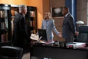 (v.l.n.r.) Leroy Jethro Gibbs (Mark Harmon); Jack Sloane (Maria Bello); Leon Vance (Rocky Carroll)