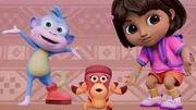 Boots (l.), Dora (r.) Boots (l.), Dora (r.)