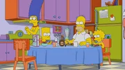 (v.l.n.r.) Marge; Bart; Homer; Lisa