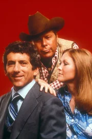 WESTDEUTSCHER RUNDFUNK K&Ouml;LN Petrocelli v.l.n.r. Tony Petrocelli (Barry Newman), Pete Ritter (Albert Salmi) und Maggie Petrocelli (Susan Howard).