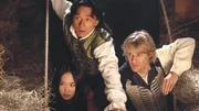 Roy O'Bannon (Owen Wilson, r.), Chon Wang (Jackie Chan) und Chon Lin (Fann Wong)