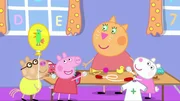 L-R: Pedro Pony, Peppa Pig, Mummy Pig, Suzy Sheep. L-R: Pedro Pony, Peppa Pig, Mummy Pig, Suzy Sheep.