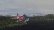REENACTMENT - Die DHC-2 der Sydney Seaplanes muss nach dem Start in Cottage Bay, Australien, auf dem Weg zum Hafen von Sydney schnell an H&ouml;he gewinnen.