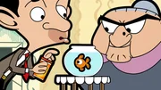Mr. Bean soll auf den Goldfisch von Mrs. Wicket aufpassen. Mr. Bean soll auf den Goldfisch von Mrs. Wicket aufpassen.