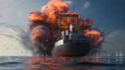 Lucona Recon: Eine Zeitbombe explodiert an Bord der Lucona. Das Schiff wurde im Januar 1977 im Indischen Ozean durch eine Zeitbombe versenkt, die der &ouml;sterreichische Gesch&auml;ftsmann Udo Proksch an Bord platziert hatte. (National Geographic f&uuml;r Disney)