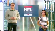 Das ntv Magazin zeigt die Highlights des vergangenen NFL-Wochenendes. Moderatorin Alessa-Luisa Naujoks und Moderator Marcel Klein schauen dabei auf aktuelle Themen und nehmen die kommende Gameweek ins Visier und haben G&auml;ste in der Sendung, die Themen vertiefen. Hier als Gast: Jan Weinreich (l.)