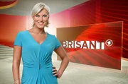 Brisant-Moderatorin Kamilla Senjo im ARD BRISANT Studio