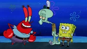 v.li.: Mr. Krabs, Squidward, SpongeBob
