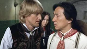 Um den Tod seines Vaters zu r&auml;chen, reisen der Chinese Wang (Jackie Chan, re.), seine Schwester Lin (Fan Siu Wong) und sein Cowboy-Freund Roy (Owen Wildson, li.) nach London. Dort kommen sie einer teuflischen Verschw&ouml;rung eines britischen Adeligen auf die Spur, der ein Attentat auf die K&ouml;nigin von England plant.