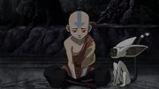 L-R: Aang, Momo.