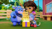 v.li.: Benny, Dora, Boots