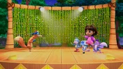 v.li.: Swiper, Boots, Bip Bip, Dora, Tico v.li.: Swiper, Boots, Bip Bip, Dora, Tico