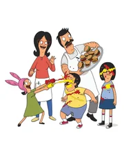 (4. Staffel) - Eine ganz besondere Familie: Bob (hinten r.), Linda (hinten l.), Louise (vorne l.), Gene (vorne M.) und Tina (vorne r.) ...