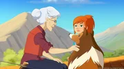 Frances bedankt sich bei Zoé und Lassie für die Rettung in letzter Sekunde. Frances bedankt sich bei Zoé und Lassie für die Rettung in letzter Sekunde.