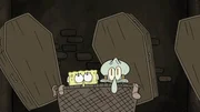 L-R: SpongeBob, Squidward