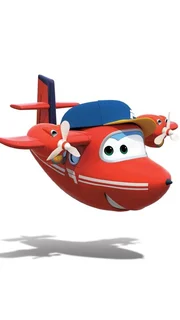 Flip ist nicht nur Fu&szlig;ballfan sondern auch gro&szlig;er Fan der Super Wings. Deshalb schlie&szlig;t sich der abenteuerlustige, rote Flieger den Flugzeugfreunden an.