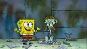 L-R: SpongeBob, Squidward