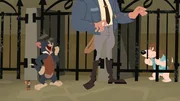 Jerry (l.), Tom (2.v.l.), Barkley (r.)
