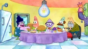 v.li.: Bunny, Patrick, Squidina, Cecil, GrandPat