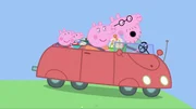 L-R: Peppa Pig, George Pig, Mummy Pig, Daddy Pig