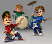 Alvin (li.), Simon (re.) und Theodore sind drei singende Streifenhörnchen, die bei ihrem Adoptivvater Dave leben. Alvin (li.), Simon (re.) und Theodore sind drei singende Streifenhörnchen, die bei ihrem Adoptivvater Dave leben.