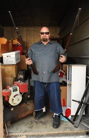 ONTARIO, CA - March 1: Clinton "Ton" Jones on the set of Spike TV's original series "Auction Hunters" at StorQuest on March 1, 2011 in Ontario, California. (Photo by Amanda Edwards/PictureGroup)