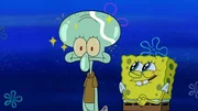 v.li.: Squidward, SpongeBob