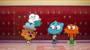 l-r: Tobias Wilson, Masami Yoshida, Gumball, Darwin l-r: Tobias Wilson, Masami Yoshida, Gumball, Darwin