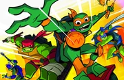 L-R: Donatello, Raphael, Michelangelo, Leonardo