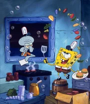 Squidward Tentakel und SpongeBob Schwammkopf