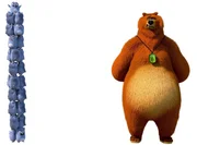 Als gro&szlig;er Boss im Wald ist B&auml;r Grizzy Respekt gewohnt. Doch eine Horde kleiner Lemminge kann es mit dem Riesen aufnehmen.