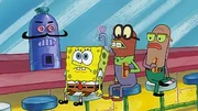 L-R: Animatronic server, SpongeBob, Weenie 1, Weenie 2
