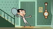 Mr. Bean wird durch einen lauten Schrei von Mrs. Wicket geweckt. Mr. Bean wird durch einen lauten Schrei von Mrs. Wicket geweckt.