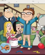 L-R: Klaus, Stan, Francine, Hayley, Steve, Roger
