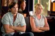 Their body language says it all:  newlyweds Jack Fuller (Ashton Kutcher) and Joy McNally (Cameron Diaz) are having a rocky honeymoon.  Co sie zdarzylo w Las Vegas - film 2008 What Happens in Vegas - film rezyser - Tom Vaughan wyk. Cameron Diaz,  Ashton Kutcher,  Lake Bell,