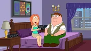 Lois Griffin (l.); Peter Griffin (r.)