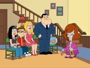 L-R: Hayley, Steve, Francine, Stan, Klaus, Roger