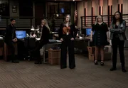 L-R: Adam Rodriguez as Luke Alvez, A.J. Cook as Jennifer "JJ" Jareau, Paget Brewster as Emily Prentiss, Kirsten Vangsness as Penelope Garcia and Aisha Tyler as Dr. Tara Lewis in Criminal Minds: Evolution, episode 5, season 17.