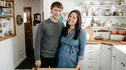Host Molly Yeh with her guest, husband Nick Hagen, as seen on Girl Meets Farm, Season 3.