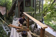 During the build of the Healing Heaven treehouse.