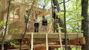 During the build of Vincent Van Treehouse.