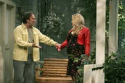 Baby" - Jim's sister, Roxanne (Jennifer Coolidge), shows up on his doorstep - pregnant --and Andy discovers he may be the father, on "According to Jim," TUESDAY, MARCH 16 (9:00-9:30 p.m., ET), on the ABC Television Network. (ABC/SCOTT GARFIELD) JIM BELUSHI, JENNIFER COOLIDGE