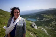 Bettany Hughes im Rila Gebirge.